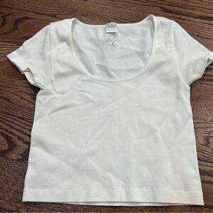 Pacsun White Crop T Shirt